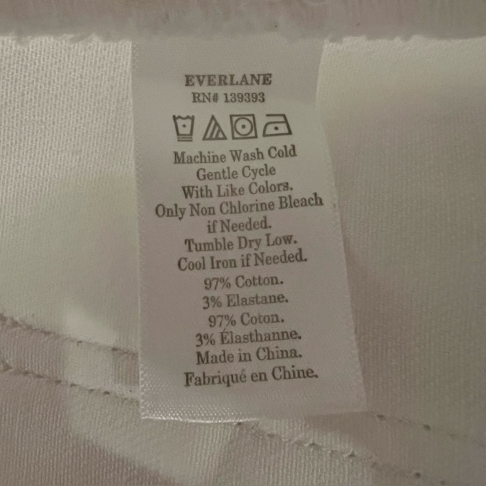 Everlane women’s white denim high waisted shorts size 8 - Picture 7 of 7
